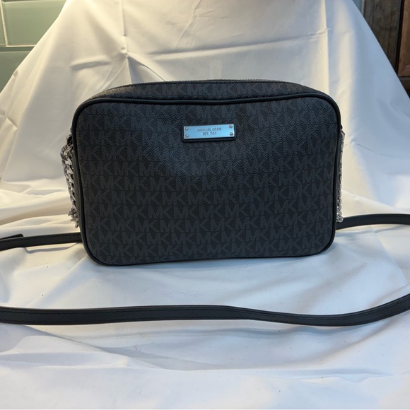 Michael Kors Handbags - Michael Kors Black MK Monogram Crossbody Camera Bag